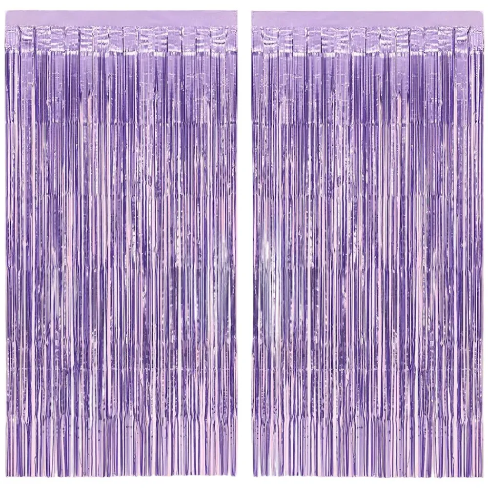 New xo, Fetti Purple Foil Fringe Curtain Backdrop