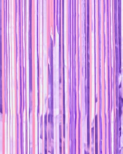 New xo, Fetti Purple Foil Fringe Curtain Backdrop