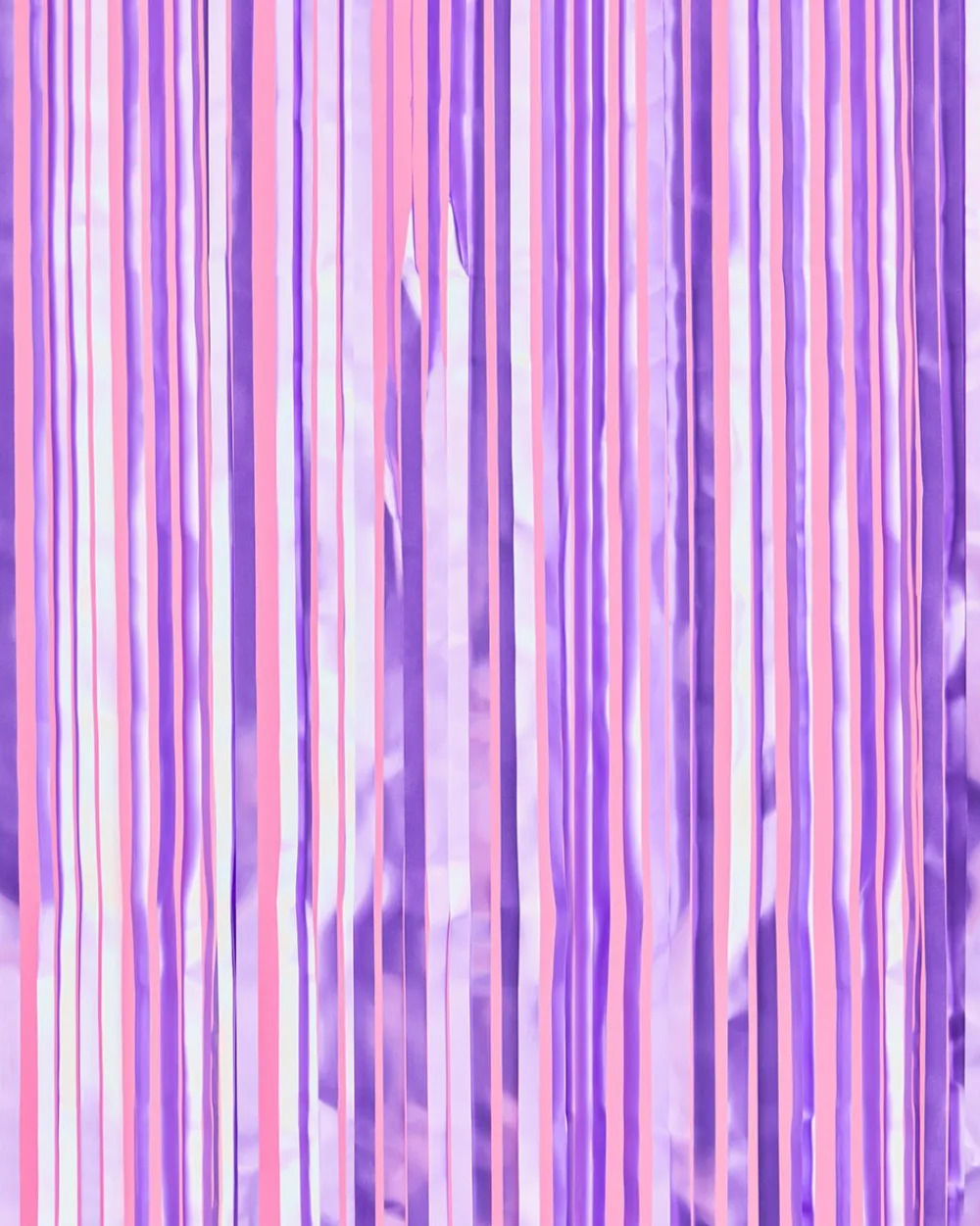 New xo, Fetti Purple Foil Fringe Curtain Backdrop