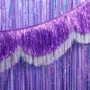 New xo, Fetti Purple & Silver Scallop Fringe Banner