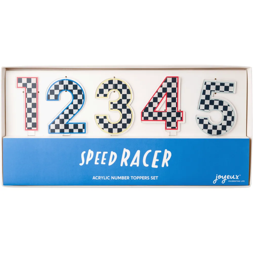 Best Joyeux Company Race Car Number Cake Toppers 0-9