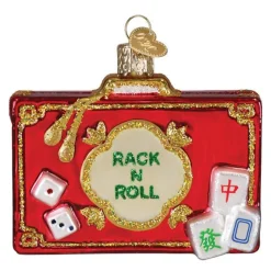 Sale Old World Christmas Rack N Roll Mahjong Ornament