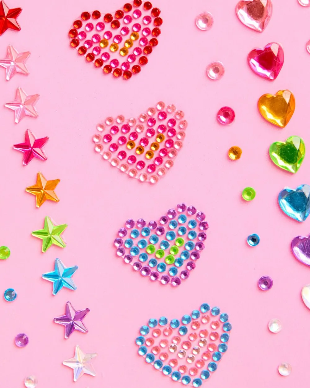 Sale xo, Fetti Rainbow Face Gems - Heart & Star Set