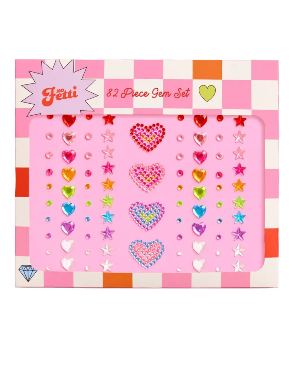 Sale xo, Fetti Rainbow Face Gems - Heart & Star Set
