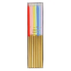 Clearance Meri Meri Rainbow Gold Dipped Candles