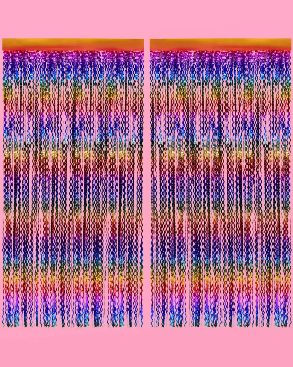 Sale xo, Fetti Rainbow Wavy Foil Fringe Curtain Backdrop