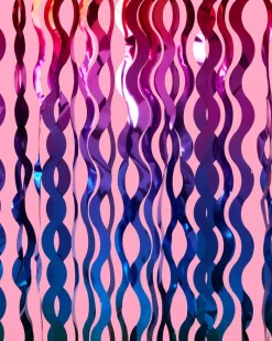 Sale xo, Fetti Rainbow Wavy Foil Fringe Curtain Backdrop