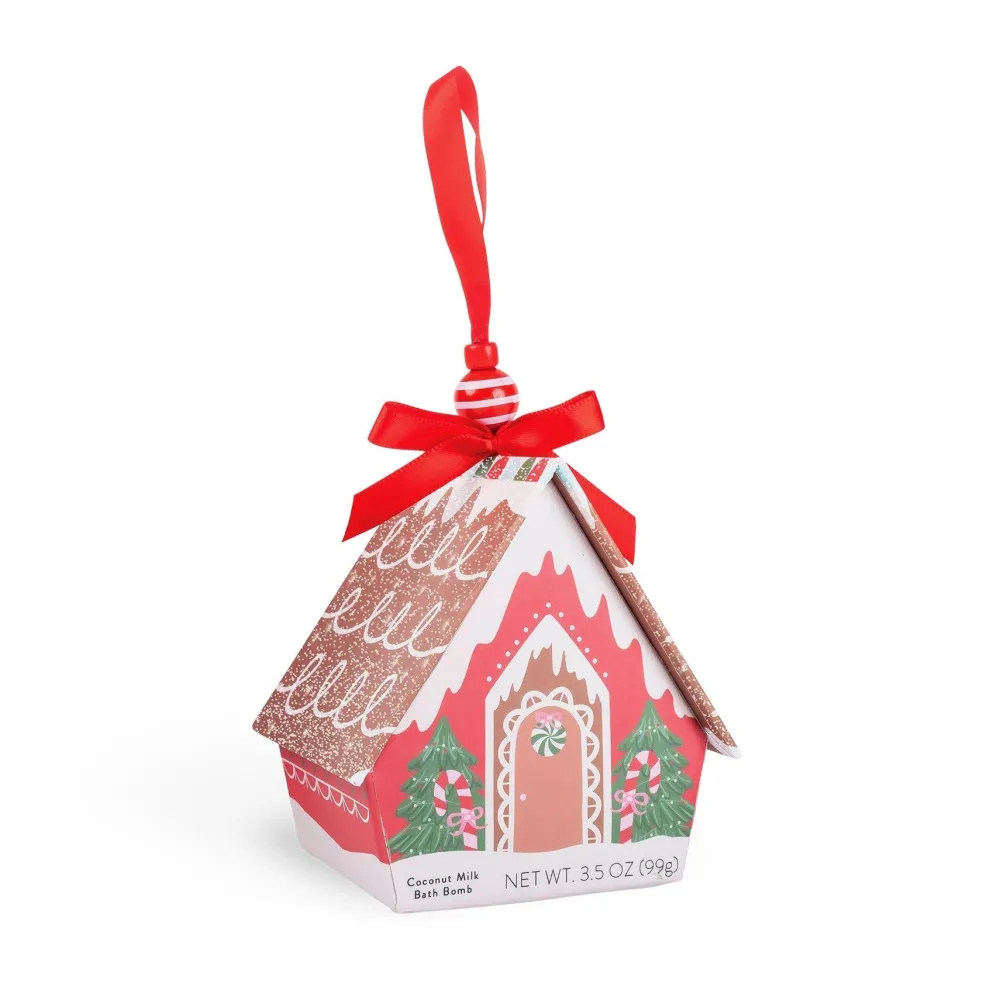 Discount Cait + Co Red Bath Bomb Christmas House Ornament