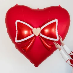 Sale Burst Party Co Red Bow Foil Balloon
