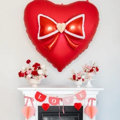 Sale Burst Party Co Red Bow Foil Balloon