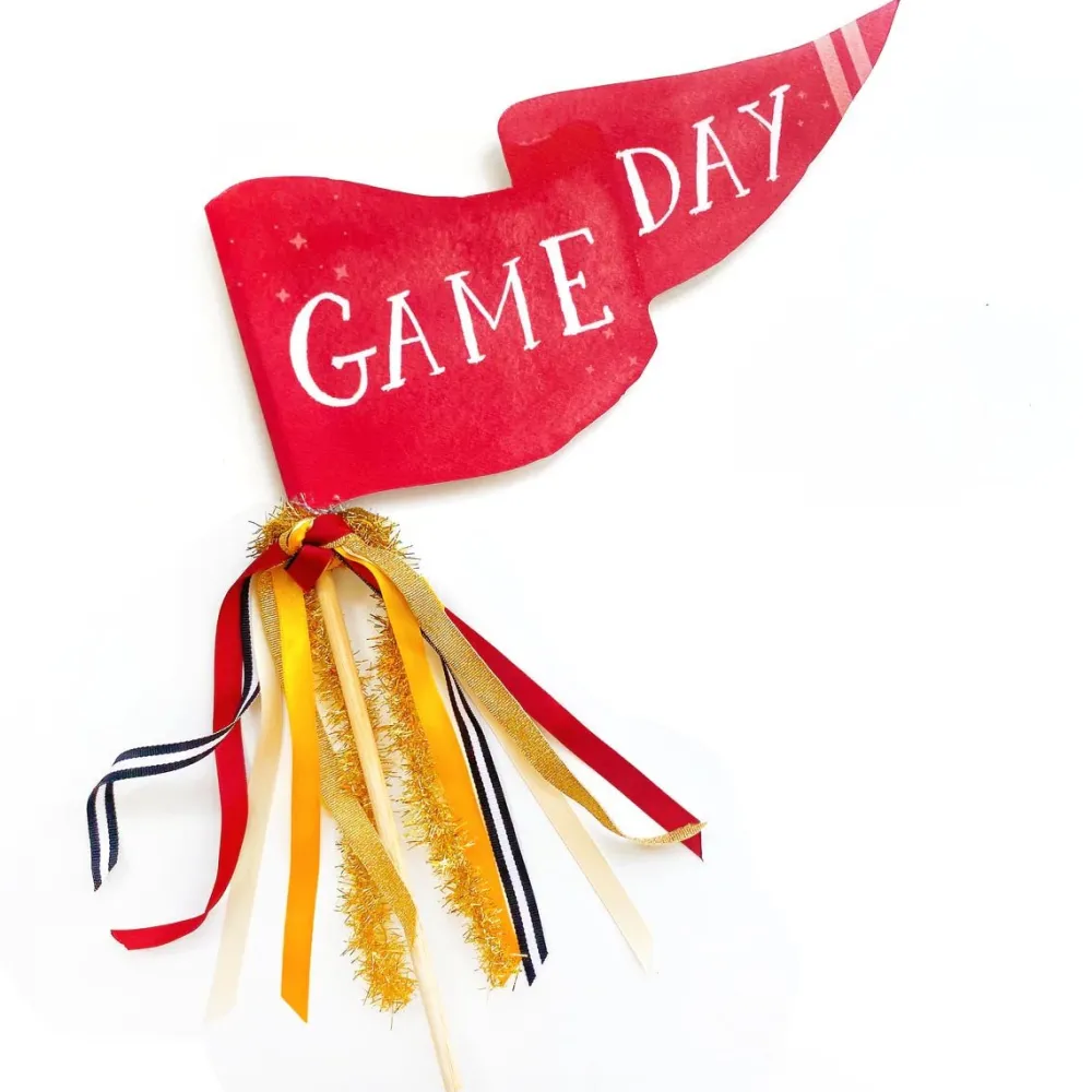 Hot Cami Monet Red Game Day Party Pennant