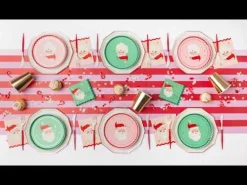 Outlet Bonjour Fete Red & Green Jolly Santa Small Napkins