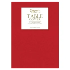 Outlet Caspari Red Paper Linen Like Table Cover