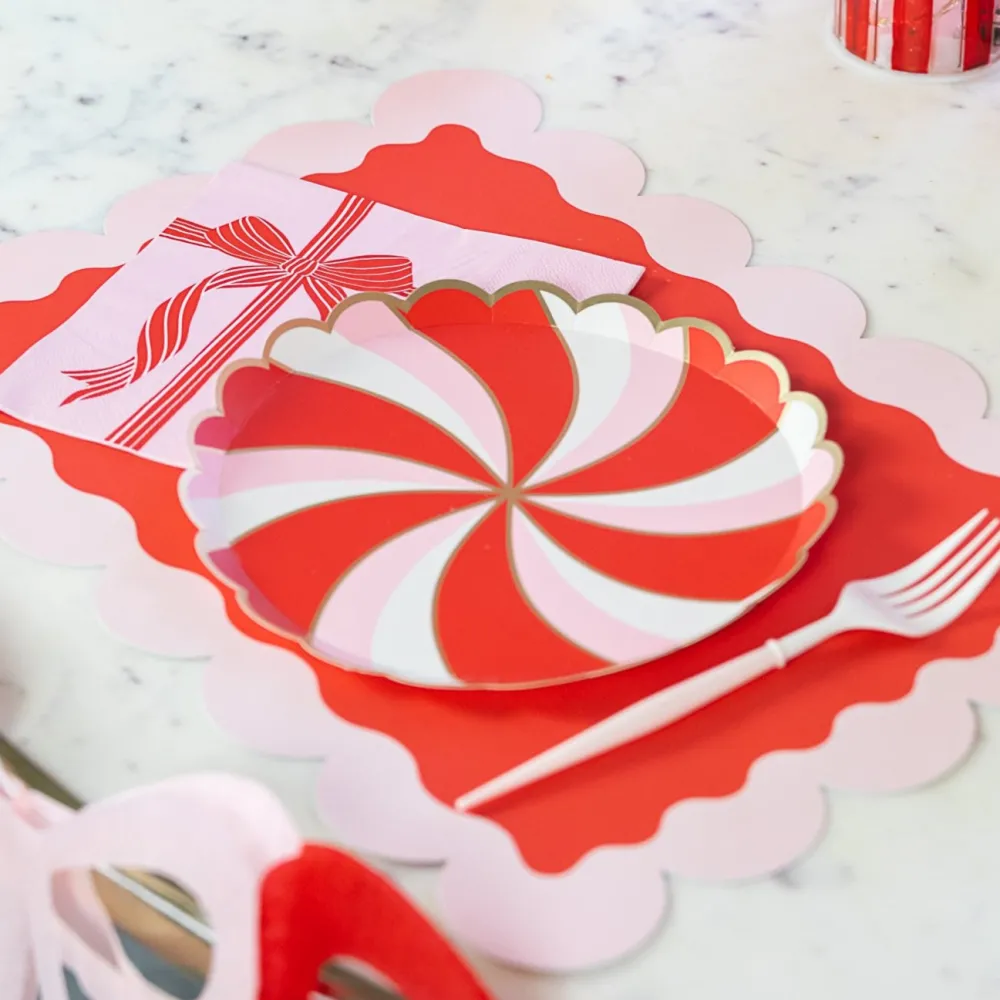 Best Bonjour Fete Red & Pink Present Large Napkins