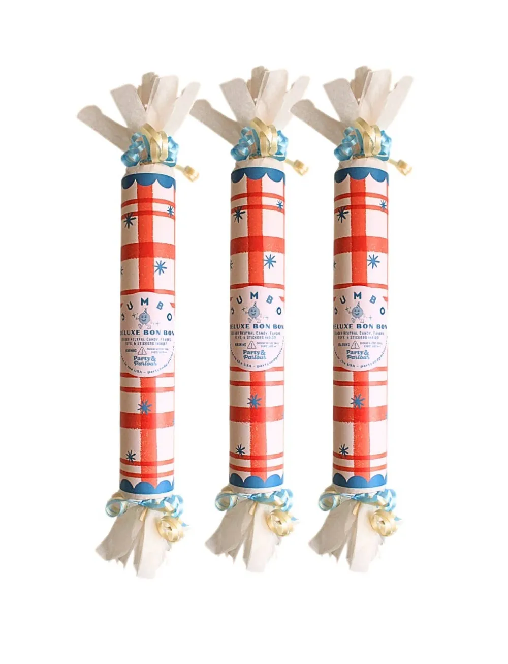 Online Party & Parlour Red Plaid Jumbo Surprise Bon Bon