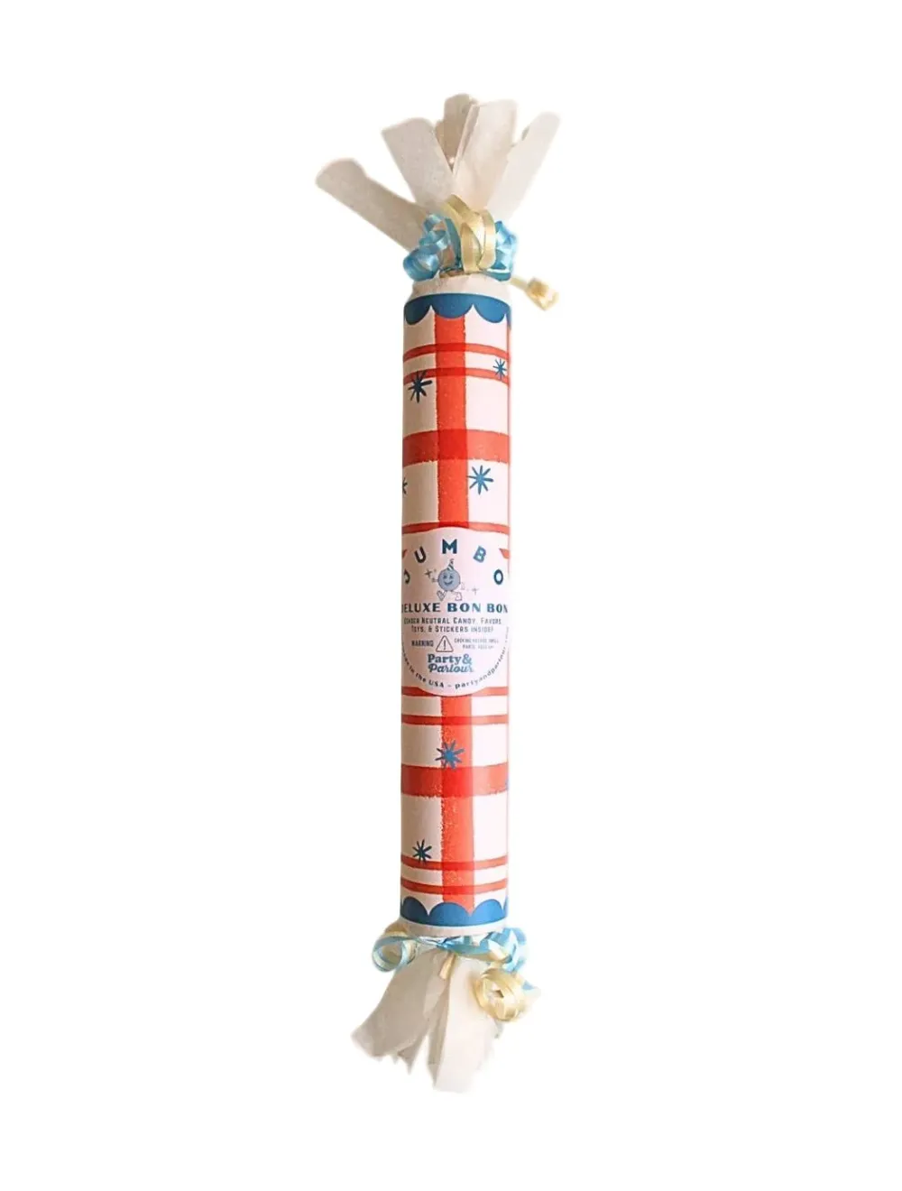 Online Party & Parlour Red Plaid Jumbo Surprise Bon Bon