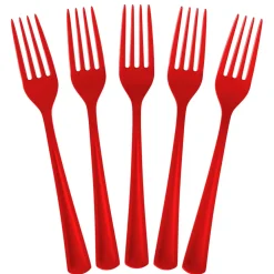 Best Crown Display Red Plastic Forks