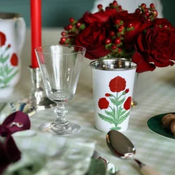 Best Trudie Red Poppy Tall Enamelware Tumblers - Set of 4
