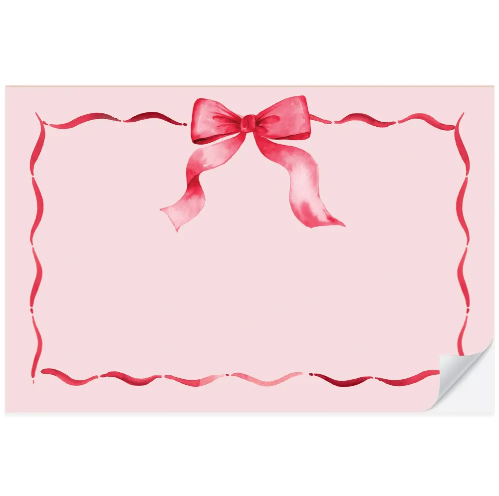 Cami Monet Red Ribbon Paper Placemats