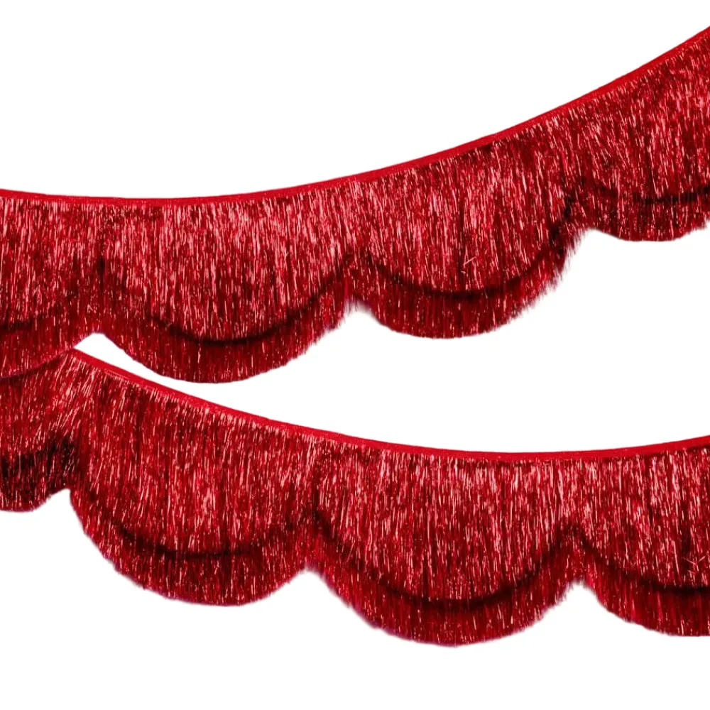 xo, Fetti Red Scallop Fringe Banner
