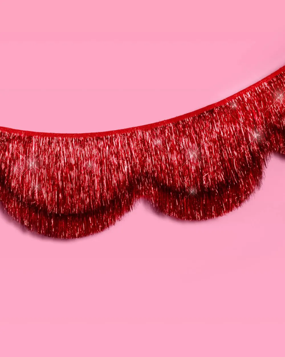 xo, Fetti Red Scallop Fringe Banner