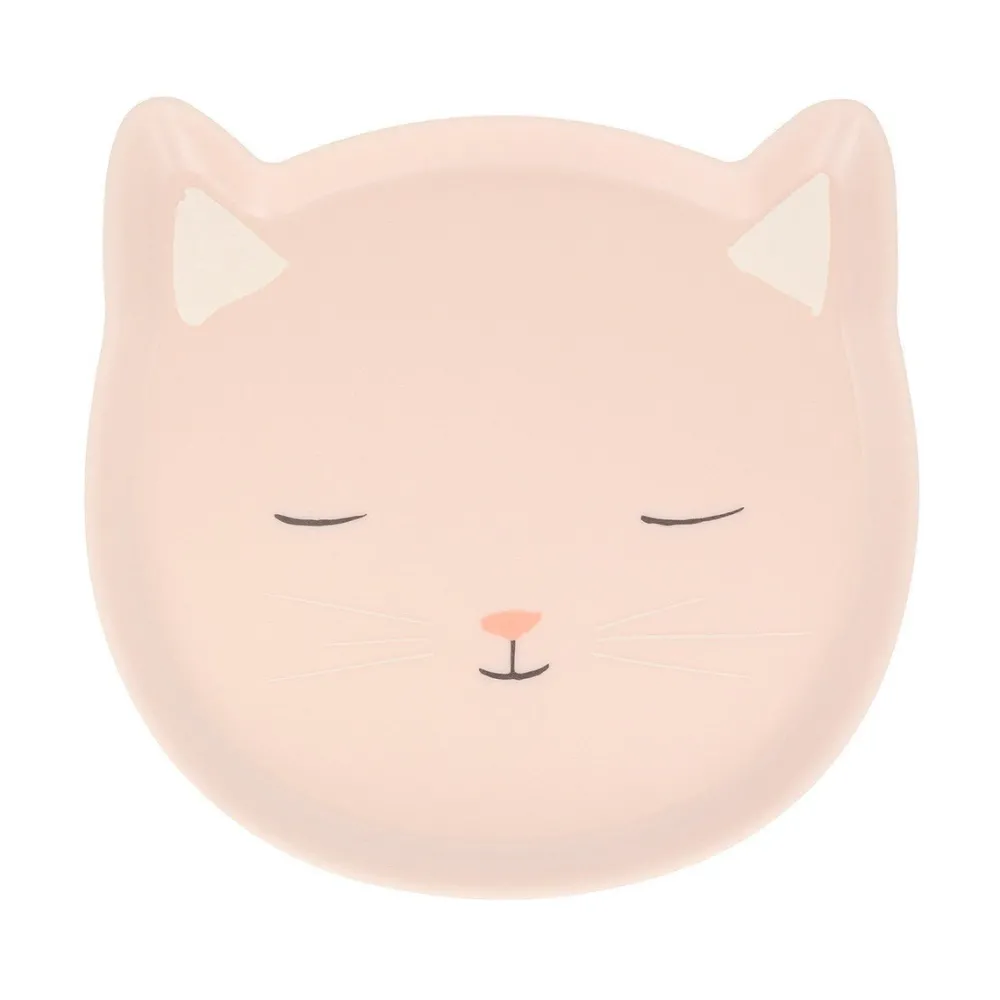Outlet Meri Meri Reusable Pink Cat Plate