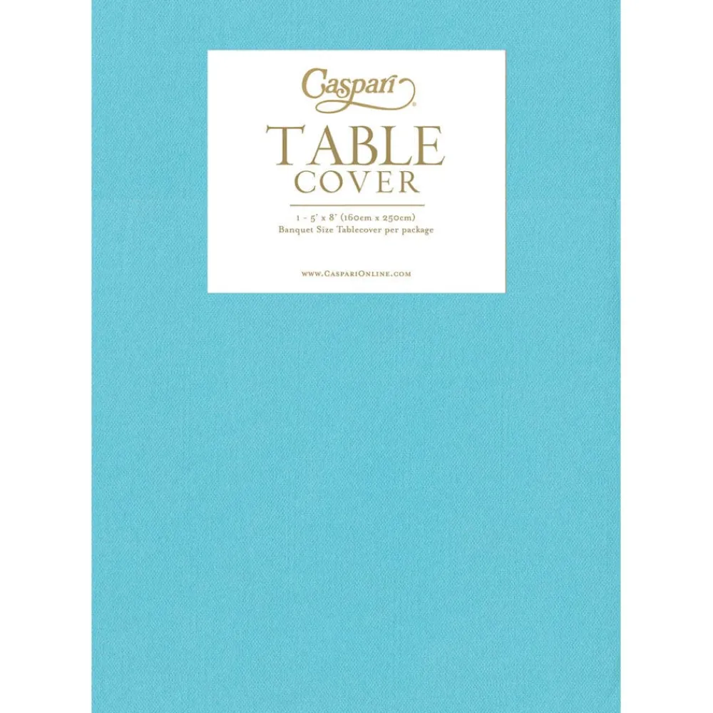 Discount Caspari Robin's Egg Linen Like Table Cover