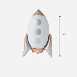 Discount Partybarco Rocket Ship Foil Balloon