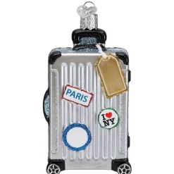 Discount Old World Christmas Rolling Suitcase Ornament