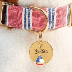 Clearance The Foggy Dog Sailboat Collar Charm