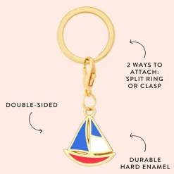 Clearance The Foggy Dog Sailboat Collar Charm
