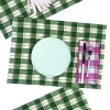 Discount Archive New York San Andres Gingham Forest & White Placemat