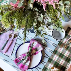 Clearance Archive New York San Andres Gingham Forest & White Napkins