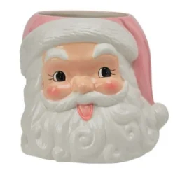 Outlet December Diamonds Santa Head Vase Container