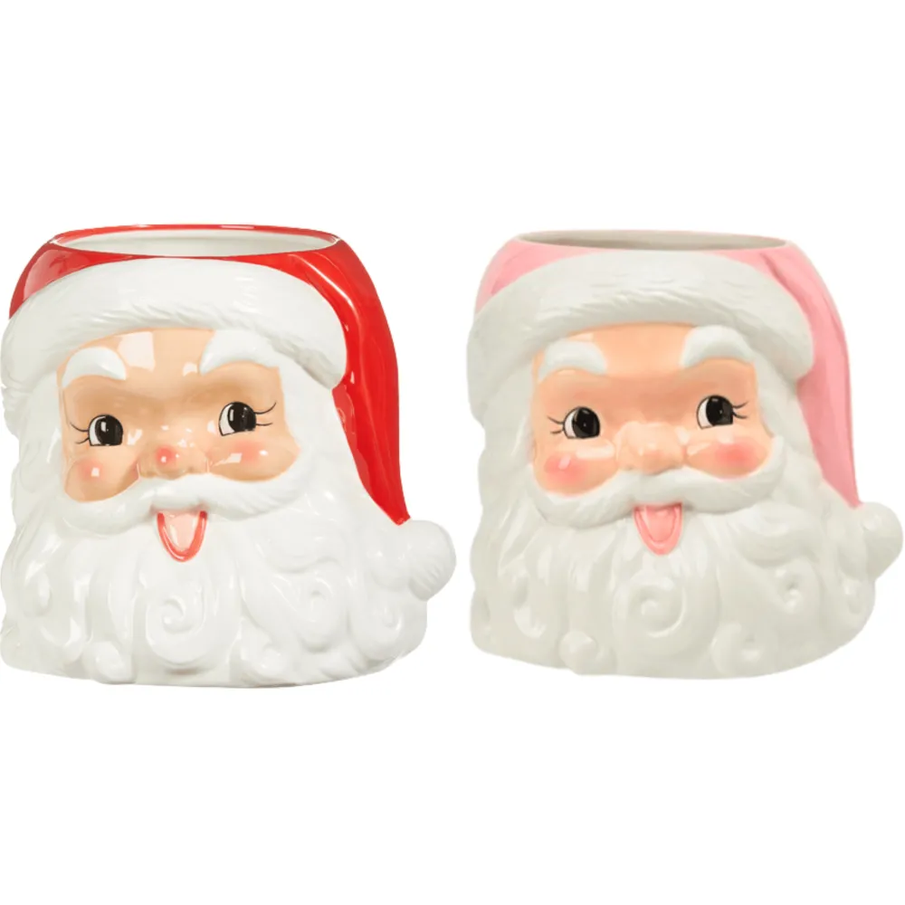 Outlet December Diamonds Santa Head Vase Container