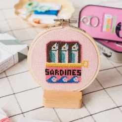 Best Cotton Clara Craft Kits & Supplies Sardines Cross Stitch Kit