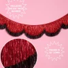 Outlet xo, Fetti Scallop Fringe Banner - black + red foil banner