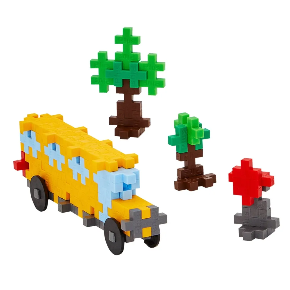 Outlet Plus-Plus USA School Bus Plus Plus Puzzle Toy