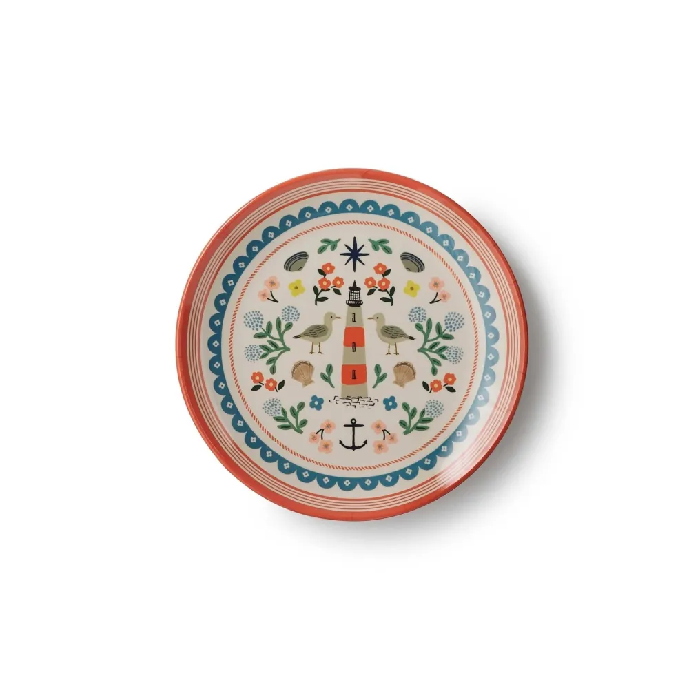 Hot Rifle Paper Co Seaside Melamine Dessert Plate Set