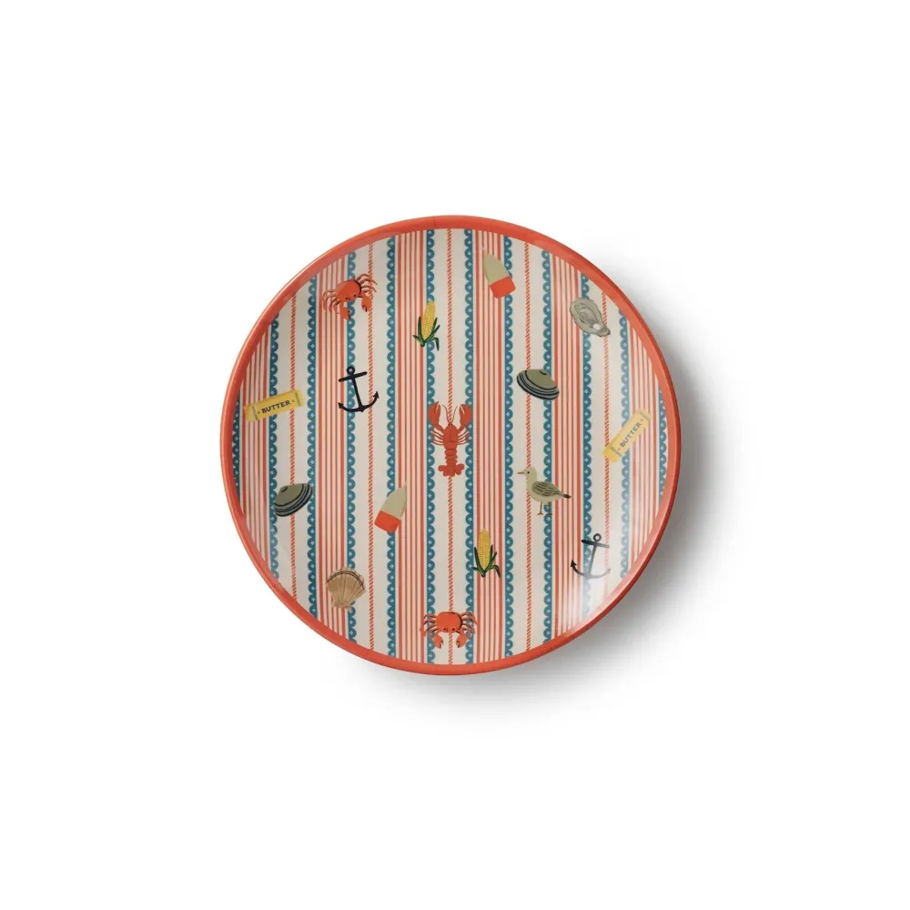 Hot Rifle Paper Co Seaside Melamine Dessert Plate Set