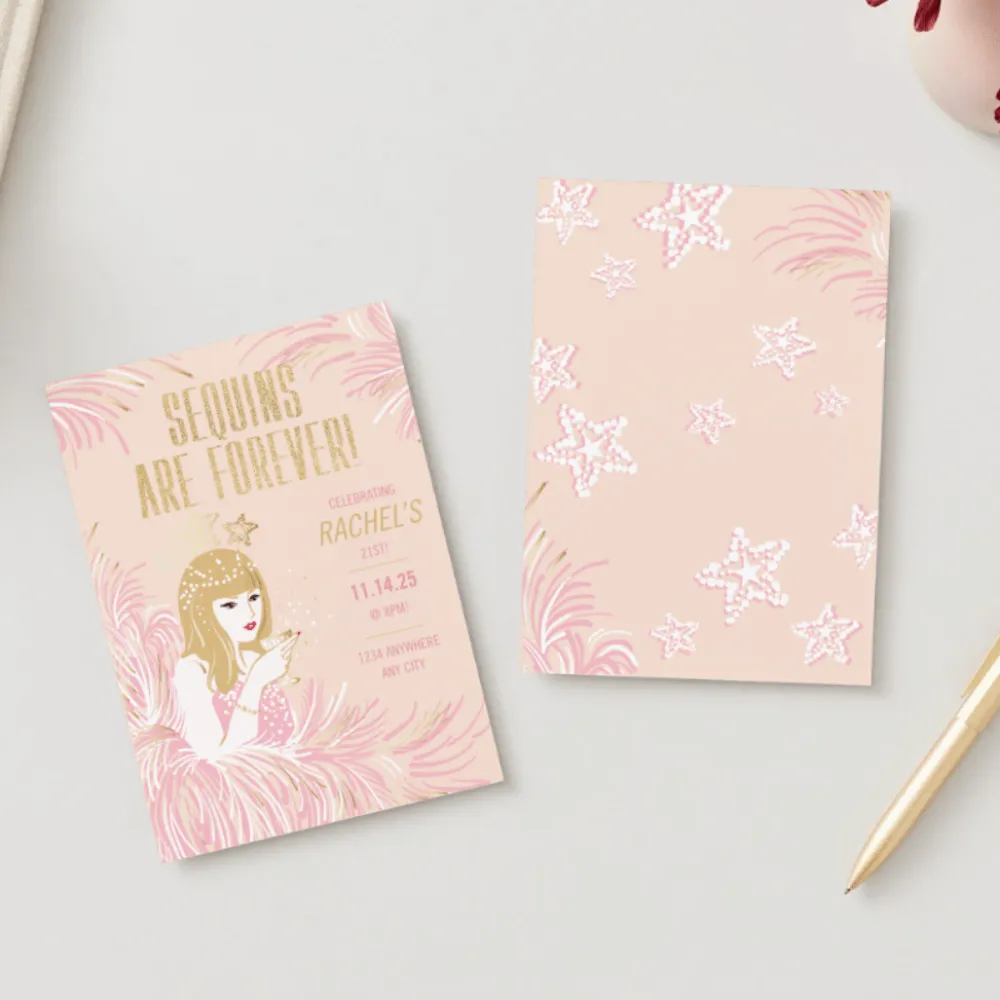 Clearance Bonjour Fete Sequins Are Forever Unofficial Swiftie Digital Party Invitation