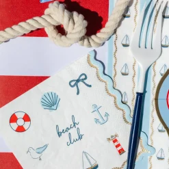 New Bonjour Fete Set Sail Guest Towels