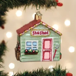 Hot Old World Christmas She Shed Ornament