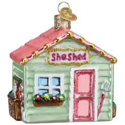 Hot Old World Christmas She Shed Ornament