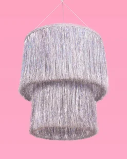 Clearance xo, Fetti Silver Fringe Chandelier Decoration