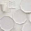 Clearance Bonjour Fete Silver Signature Stripe Cups