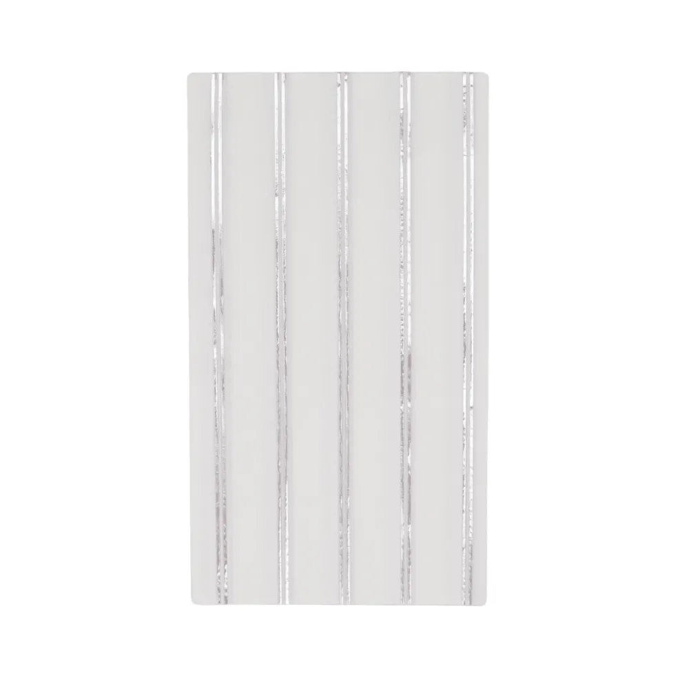 Outlet Bonjour Fete Silver Signature Stripe Guest Towels