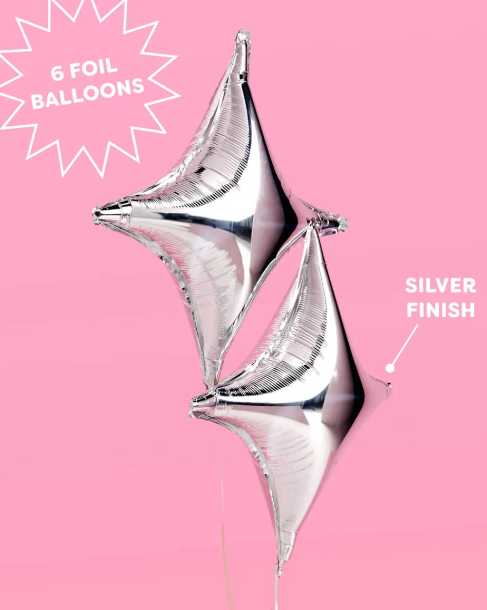 Sale xo, Fetti Silver Sparkle Foil Balloon Set