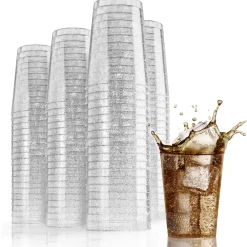 Online Crown Display Silver Sparkle Reusable Tumblers