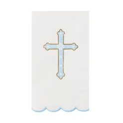 Bonjour Fete Sky Blue Cross Guest Towels